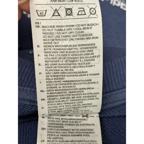 Adidas Sweatshirt Men Size M Monogram Logo Print Pullover Streetwear Athleisure - Picture 8 of 8